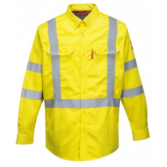 High Visibility Flame Resistant 88/12 Shirt, PFR95 1 High Visibility Flame Resistant Shirt