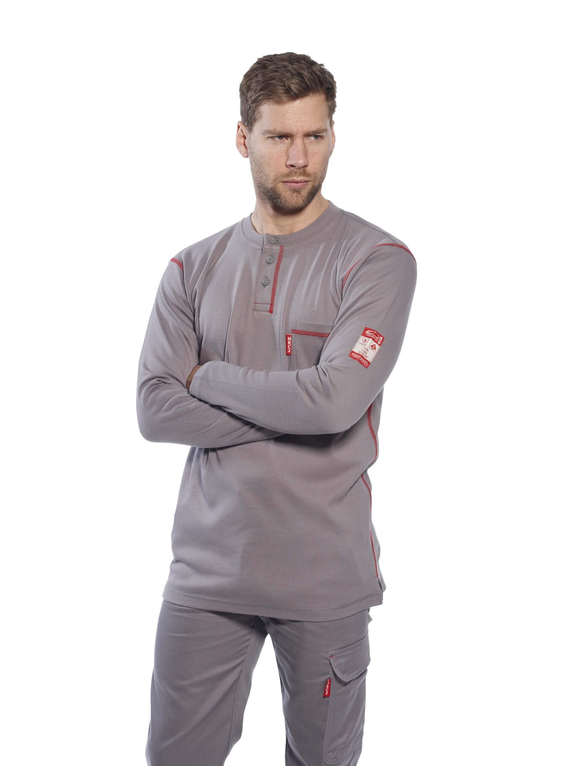 Flame Resistant Henley (button down) T-Shirt, PFR02 3 Flame Resistant Henley (button down) T-Shirt, PFR02 - Image 3