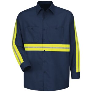 Reflective Industrial Work Shirt (Long Sleeve), PLS225