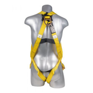 Fall Protection Harness 3pt., Pass-Thru Legs, Back D-Ring