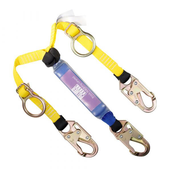 Lanyard 3 ft. Tie Back, Shock Absorber, Small Hook, Double Leg 1 lanyards