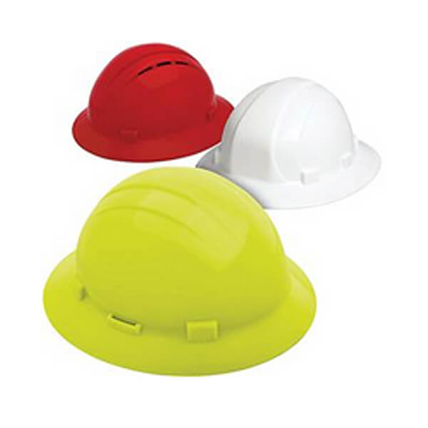 Vented Full Brim Hard Hat 1 ratchet suspension hard hat
