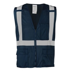 Blue Economy Mesh Multi-pocket Reflective Vest, 1284