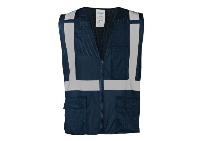 Blue Economy Mesh Multi-pocket Reflective Vest, 1284 2 1284 Navy
