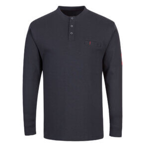 Flame Resistant Henley Antistatic T-Shirt, PFR32