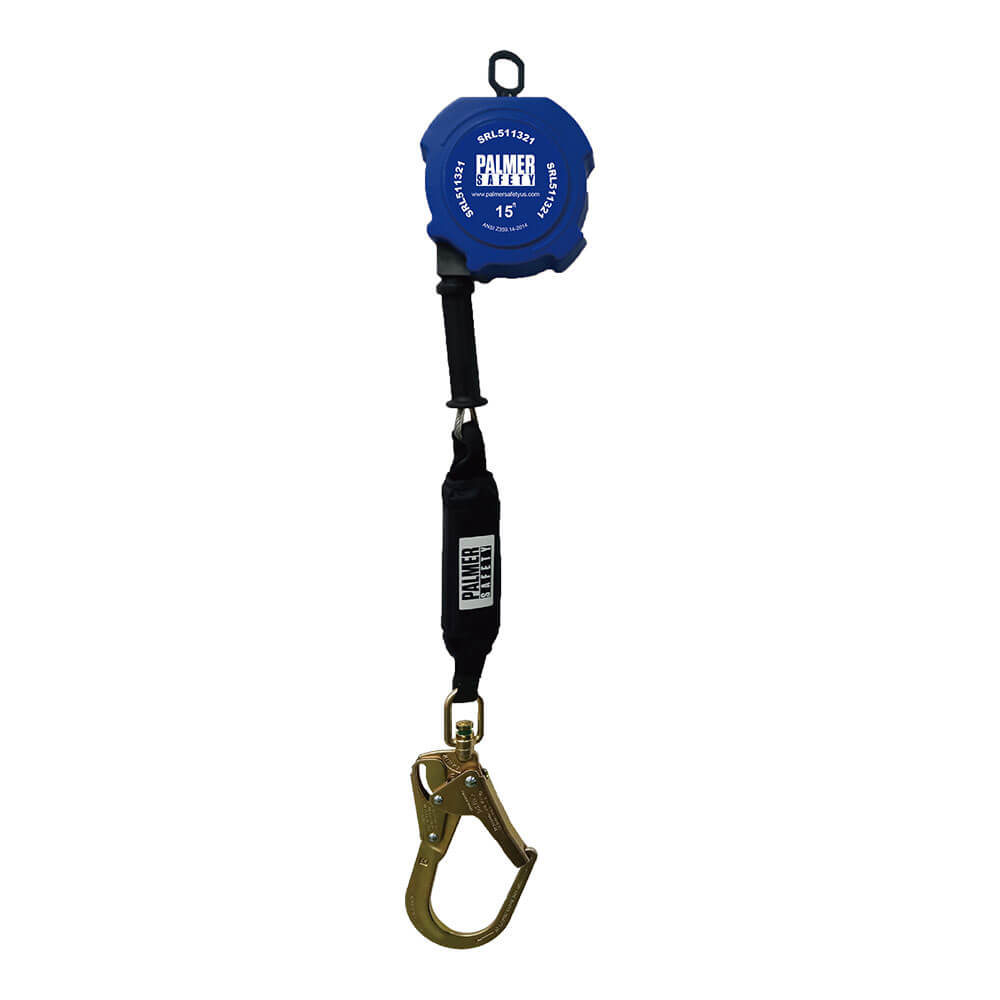 Self Retracting Device 15′ Galvanized Cable w 2-1/4” Rebar Hook 1 Self Retracting Device 15′ Galvanized Cable w 2-1/4” Rebar Hook
