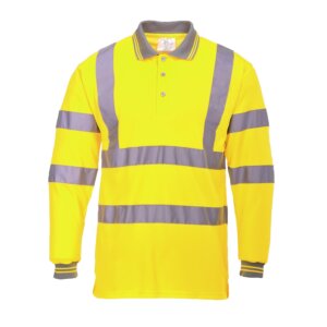 Hi-Vis Long Sleeved Polo Shirt, PS277