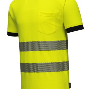 High Visibility Short Sleeve T Shirt with Segmented Reflective Tape