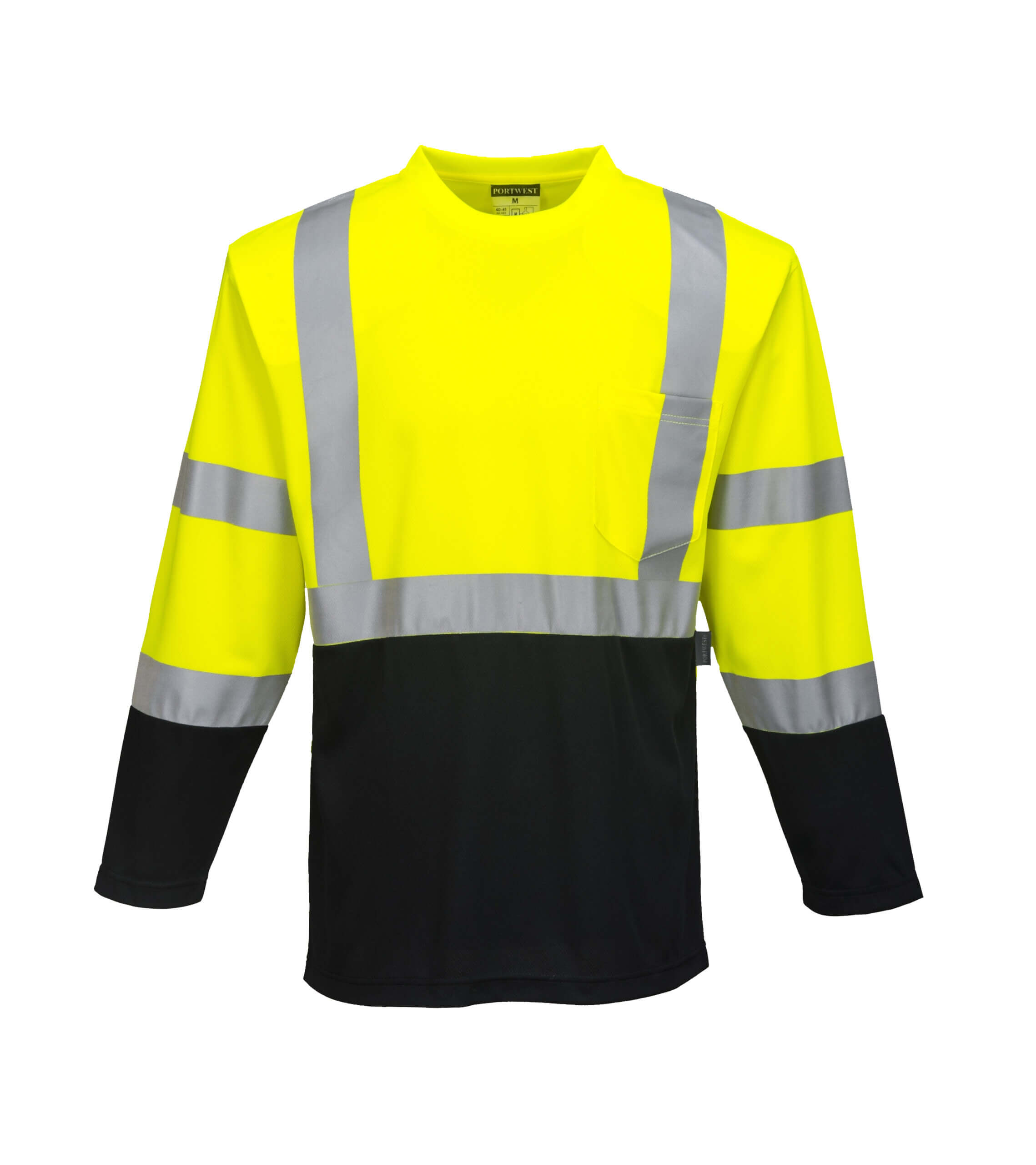 Portmore Two-Tone Long Sleeve T Shirt, Class 3, PS398 1 Portmore Two-Tone Long Sleeve T Shirt, Class 3, PS398